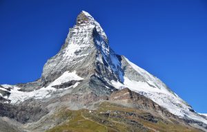 Matterhorn (Monte Cervino) is one of the highest summits from Europe. Zermatt, Switzerland